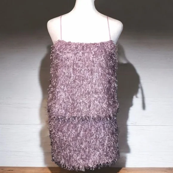 NWT Revolve 2 PIECE Endless Rose Fringe Skirt Set in Purple Size Small - Picture 5 of 14